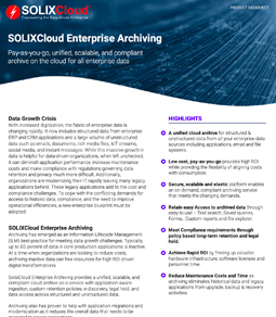 SOLIXCloud Enterprise Archiving
