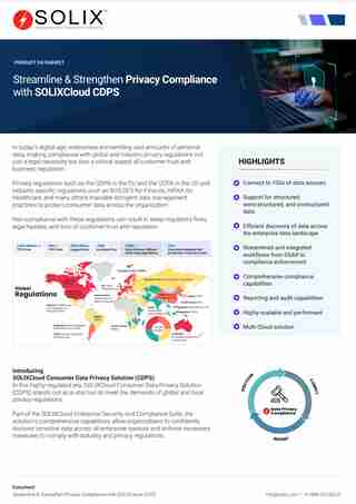 Streamline & Strengthen Privacy Compliance with SOLIXCloud CDPS